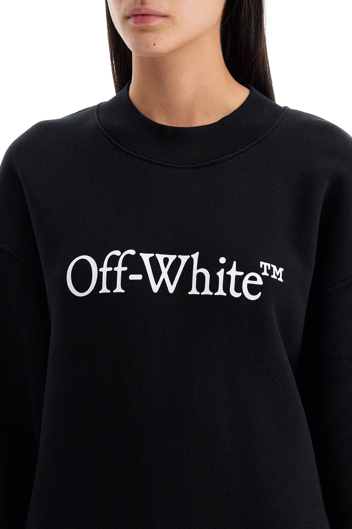 OFF-WHITE Logo Sweatshirt with Ribbed Edges
