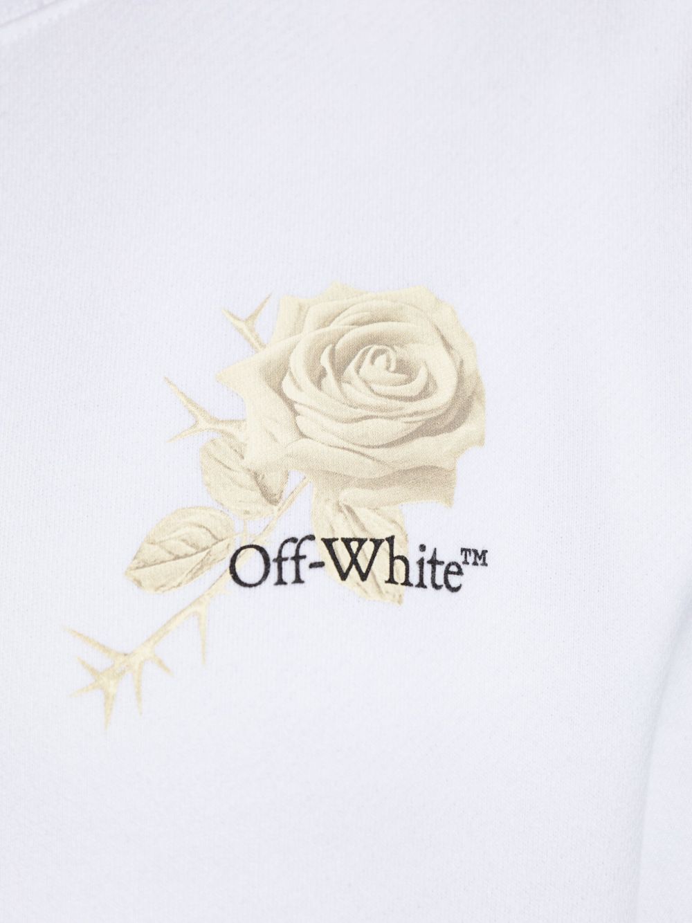OFF-WHITE Cropped Roses & Arrows Sweatshirt