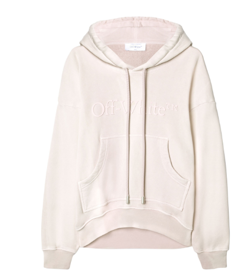 OFF-WHITE Cotton Hoodie with Embroidered Logo