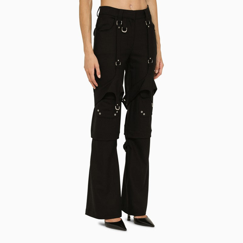 OFF-WHITE Stretch Polyester Blend Cargo Pants for Women