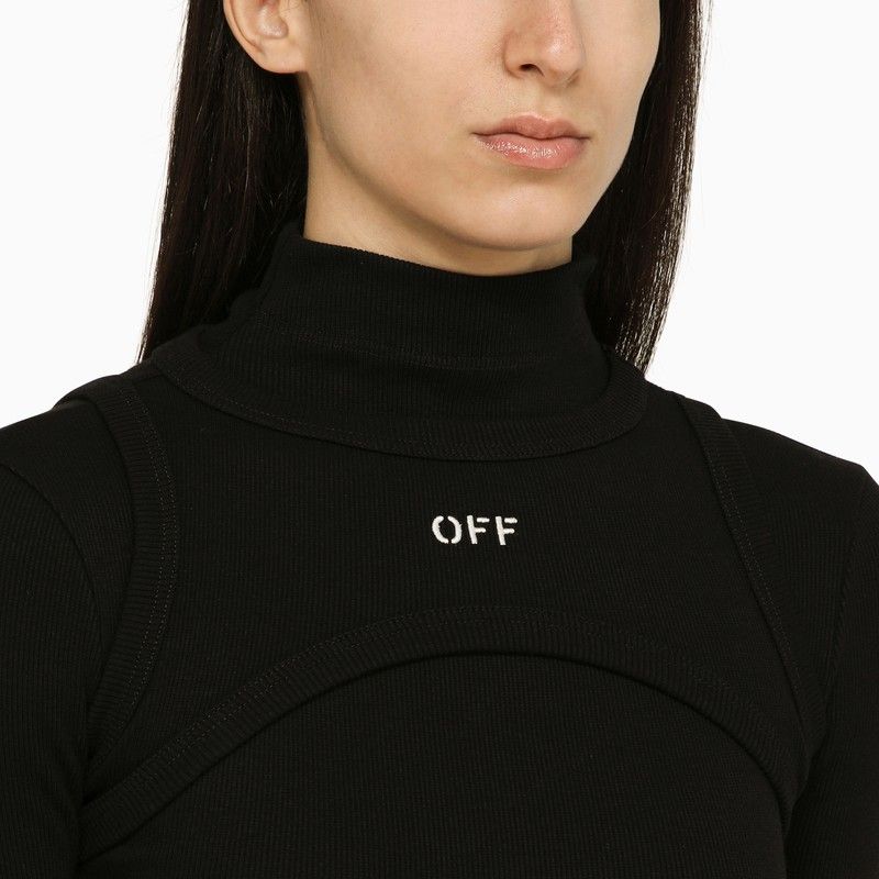 OFF-WHITE Cotton Midi Dress with Logo for Women