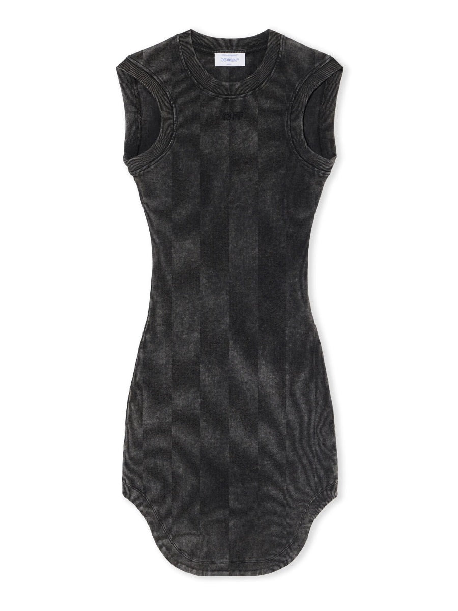 OFF-WHITE Women's Mini Dress with Unique Stamp Design