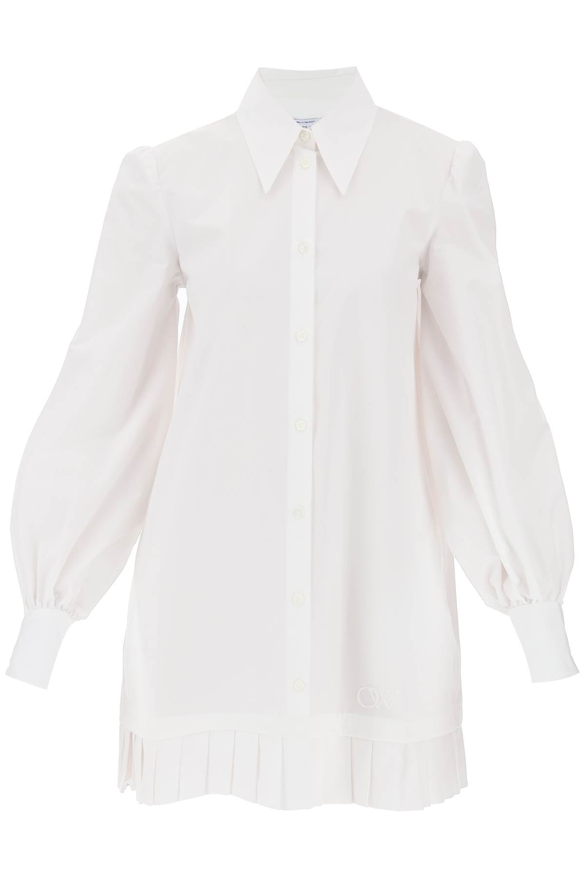 OFF-WHITE Stylish Mini Poplin Shirt Dress for Women
