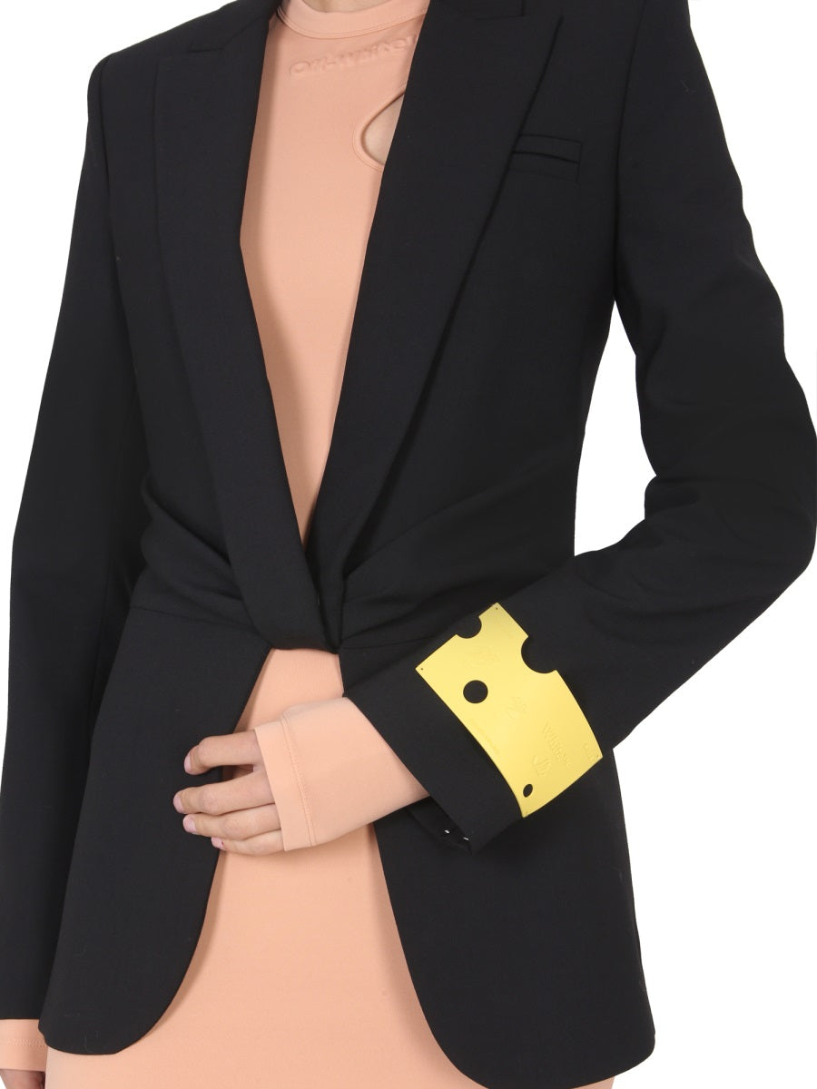 OFF-WHITE Peaked Lapel Women's Wool Jacket