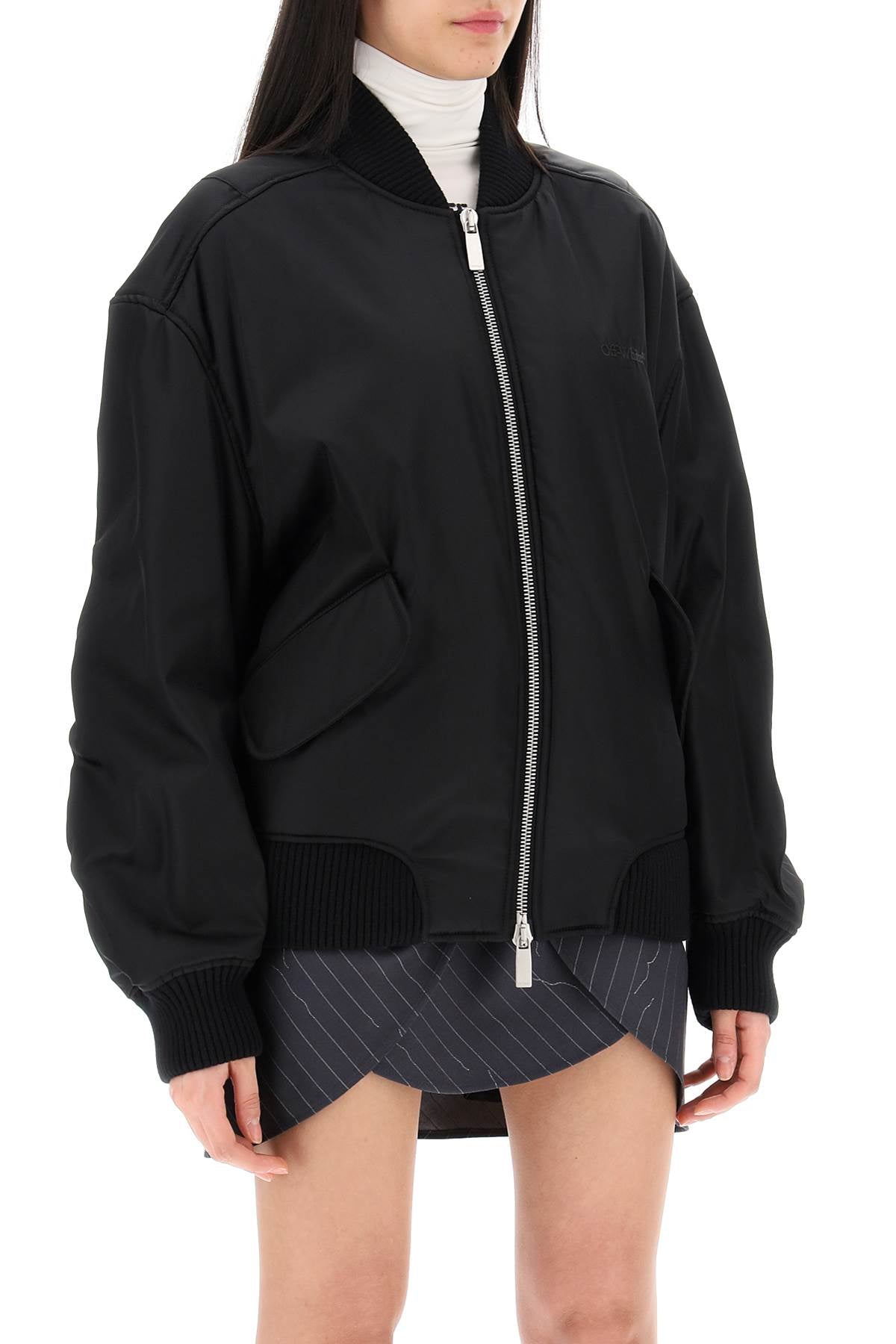 OFF-WHITE Womens Nylon Blend Bomber Jacket - FW24