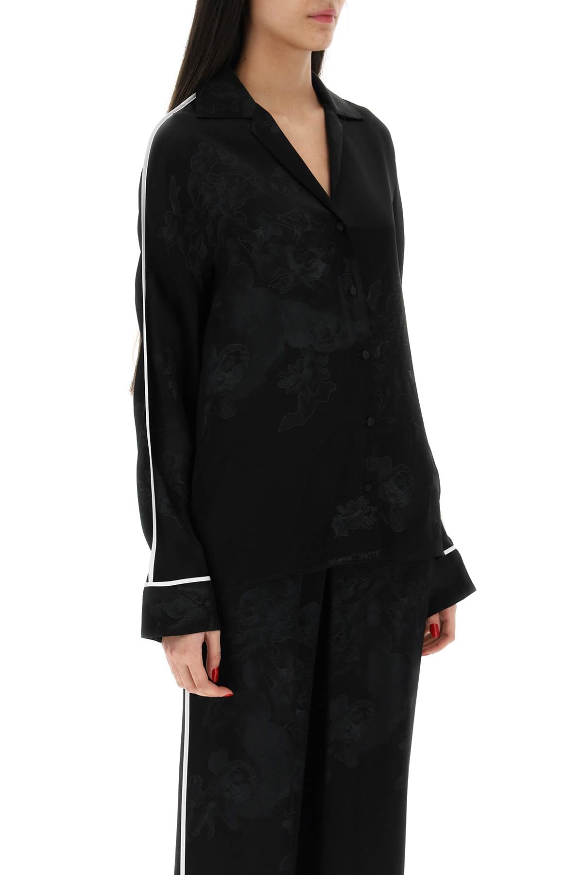 OFF-WHITE Embroidered Satin Shirt for Women - SS23