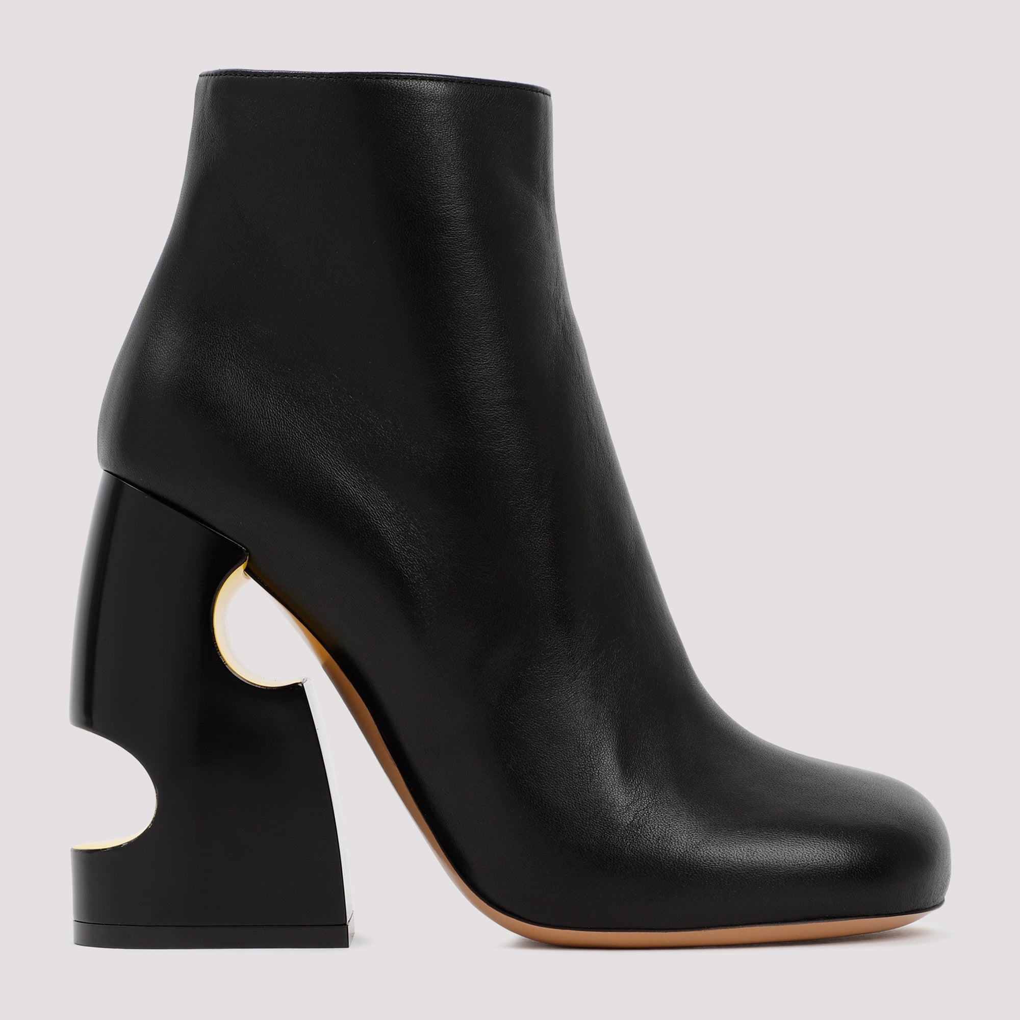 OFF-WHITE Chic Bulky Nappa Ankle Boot with 11cm Heel Height