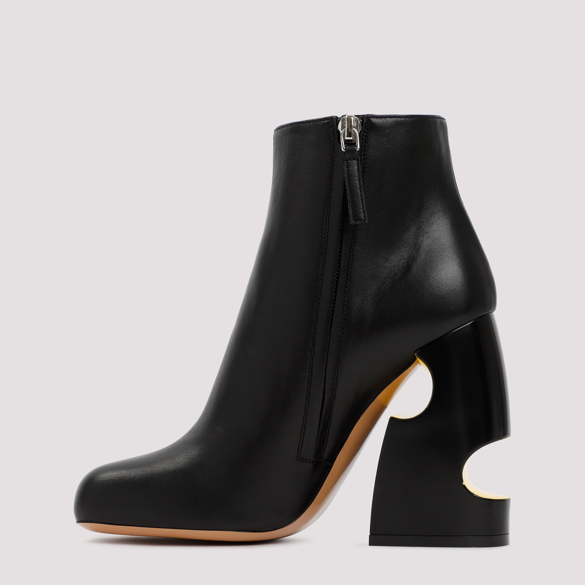 OFF-WHITE Chic Bulky Nappa Ankle Boot with 11cm Heel Height