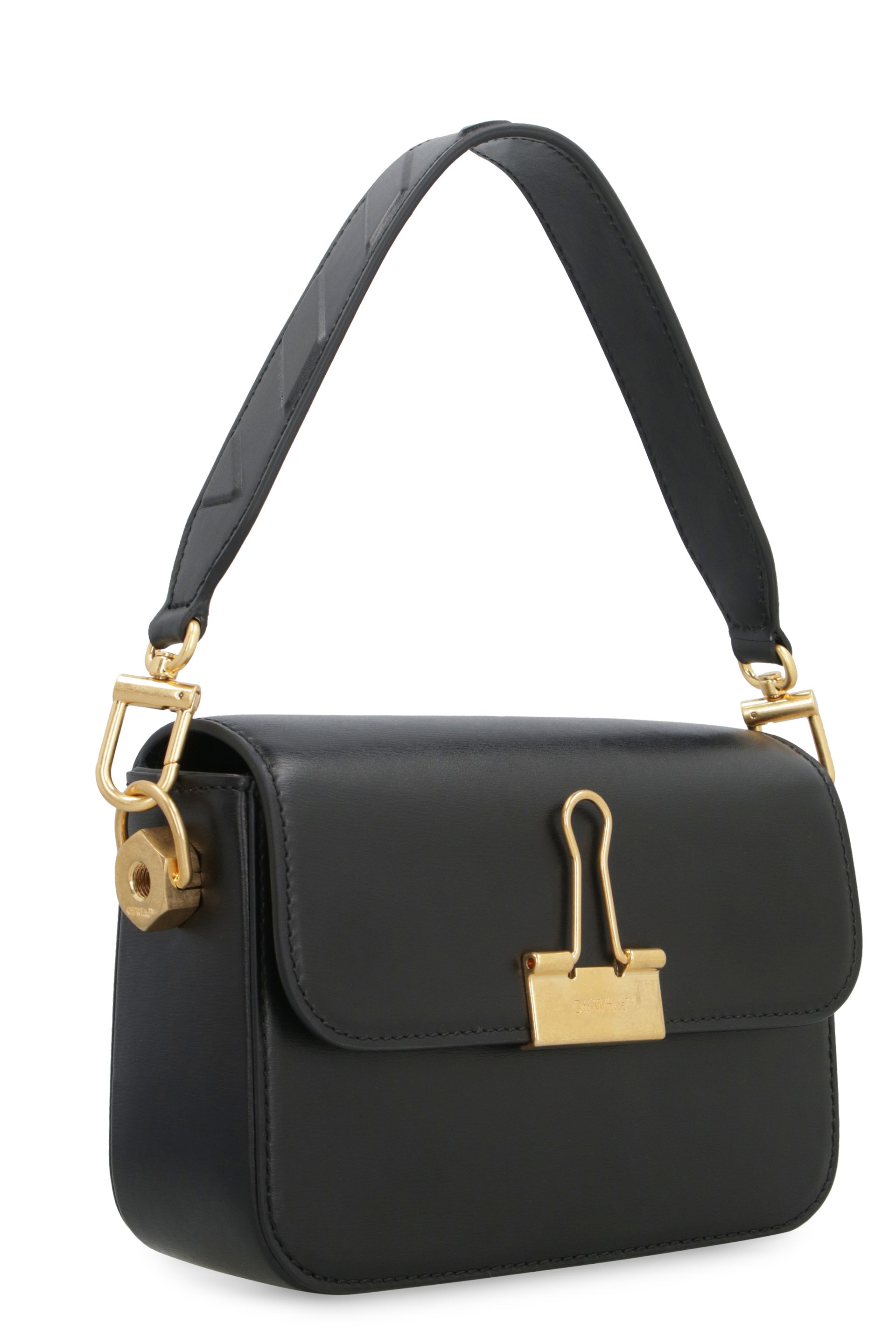 OFF-WHITE Mini Leather Small Plain Binder Handbag