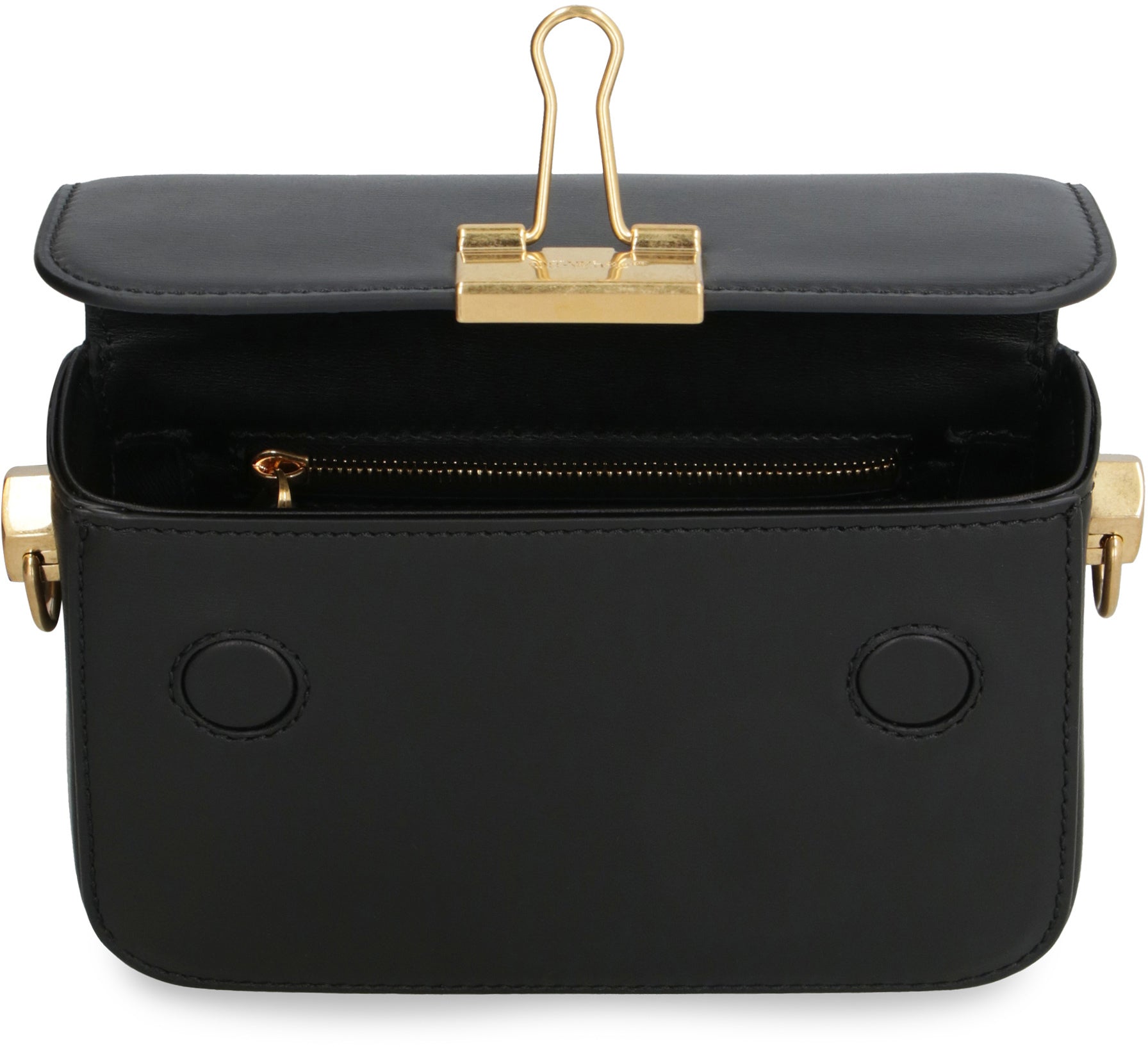 OFF-WHITE Mini Leather Small Plain Binder Handbag