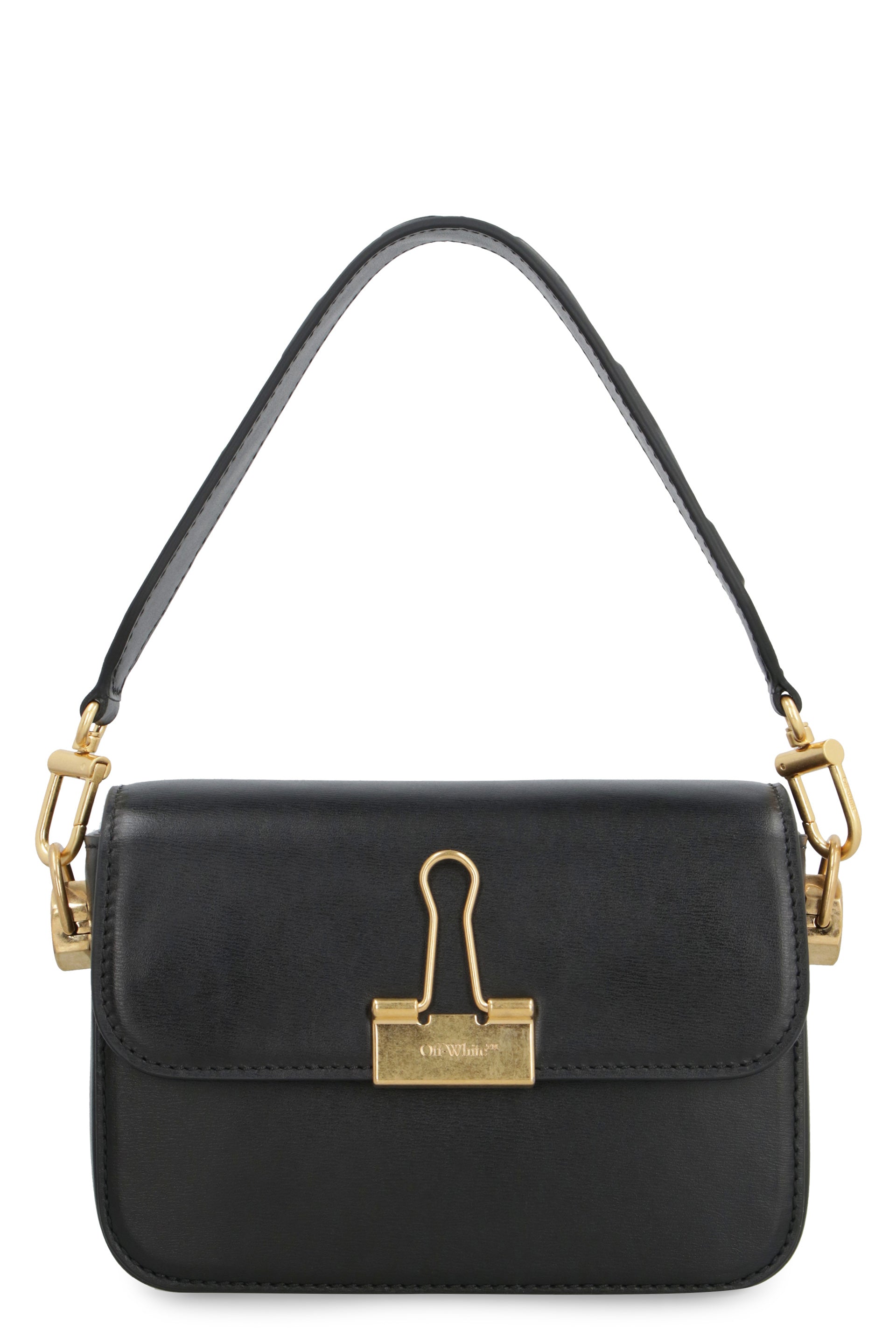 OFF-WHITE Mini Leather Small Plain Binder Handbag