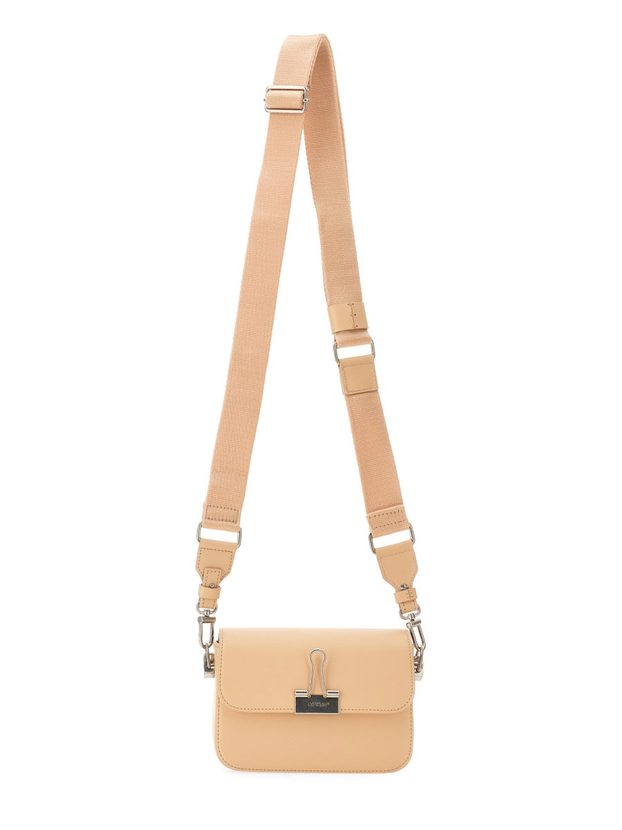 OFF-WHITE Small Leather Mini Binder Handbag