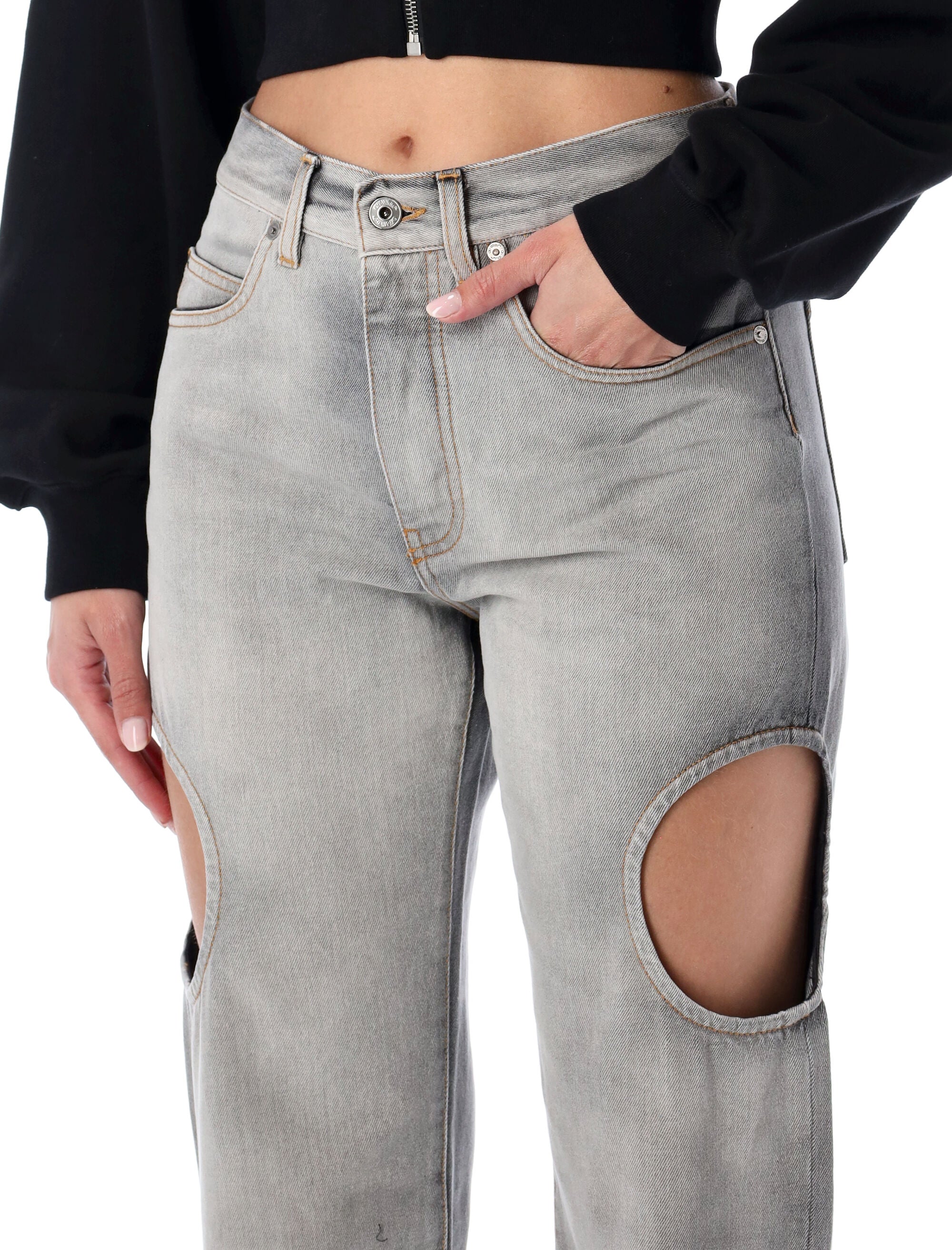 OFF-WHITE Meteor Cut-Out Jeans - Size 26