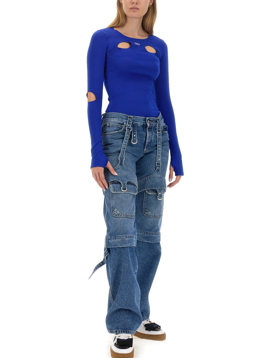 OFF-WHITE Regular Fit Cargo Jeans Size 27 for Women