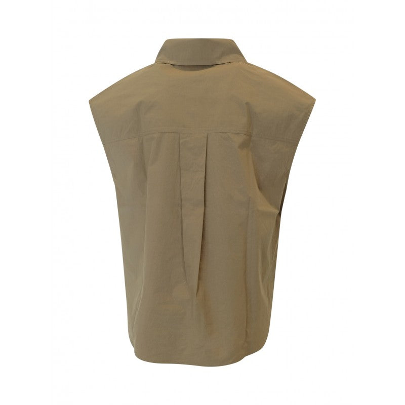 P.A.R.O.S.H. Women's Relaxed Fit Mini Nylon Cotton Shirt