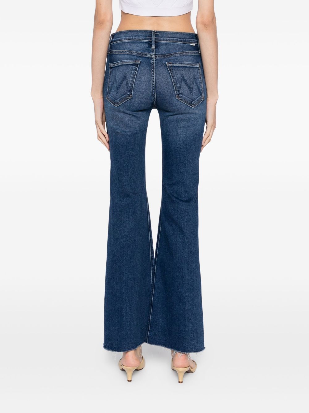 MOTHER Mini Frayed Flares Jeans