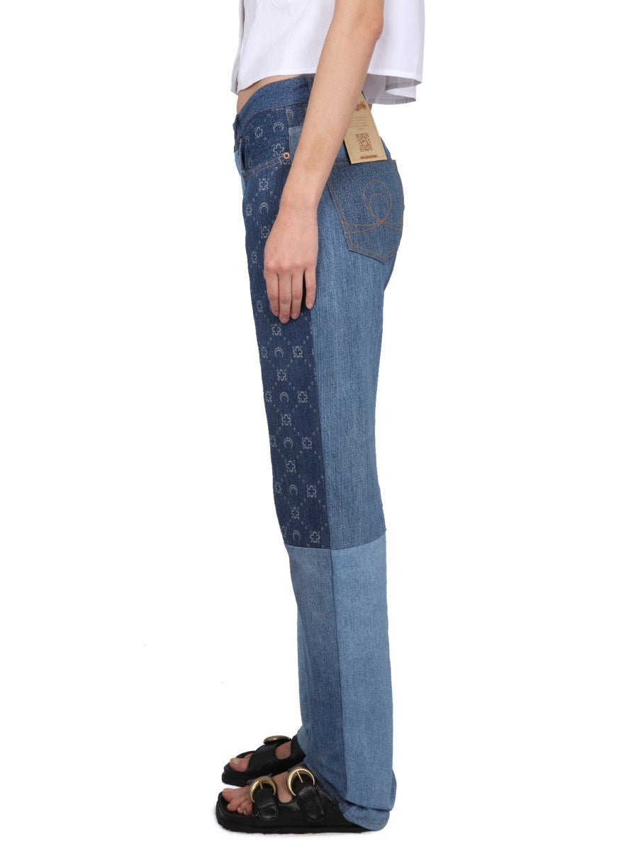 MARINE SERRE Classic High-Waisted Denim Jeans for Women