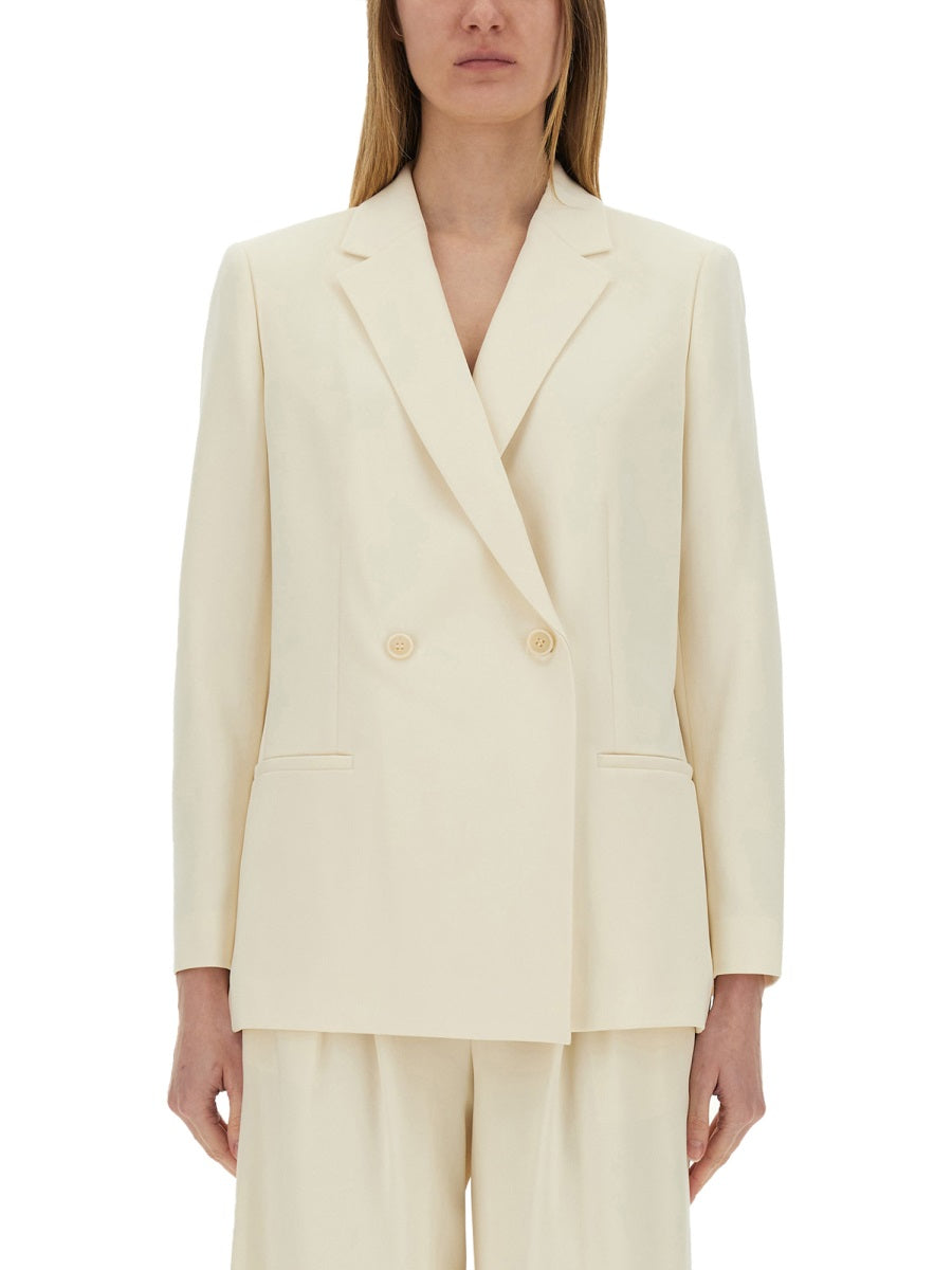 THEORY Relaxed Fit Double-Breasted Blazer - Size 2
