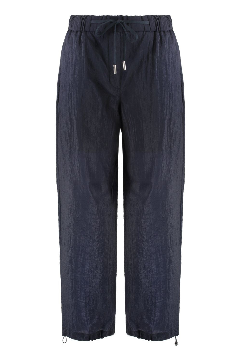 PESERICO Technical Nylon Pants for Women - Adjustable Ankle Drawstrings