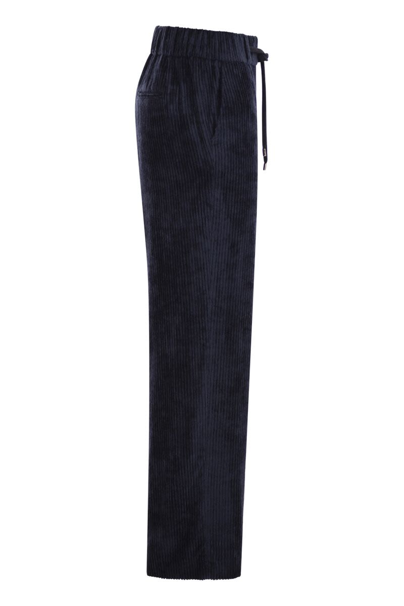 PESERICO Carrot Trousers with Velvet Lace