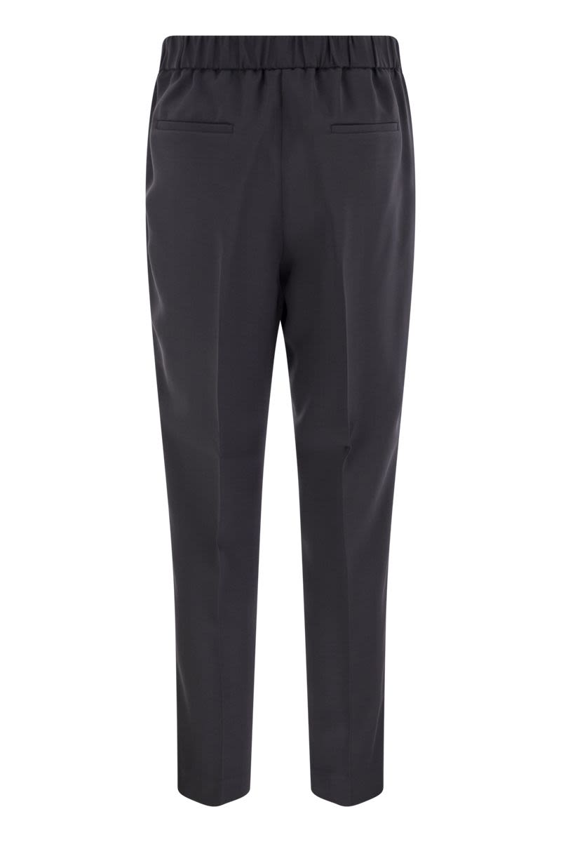 PESERICO Soft Stretch Pants with Elastic Waistband