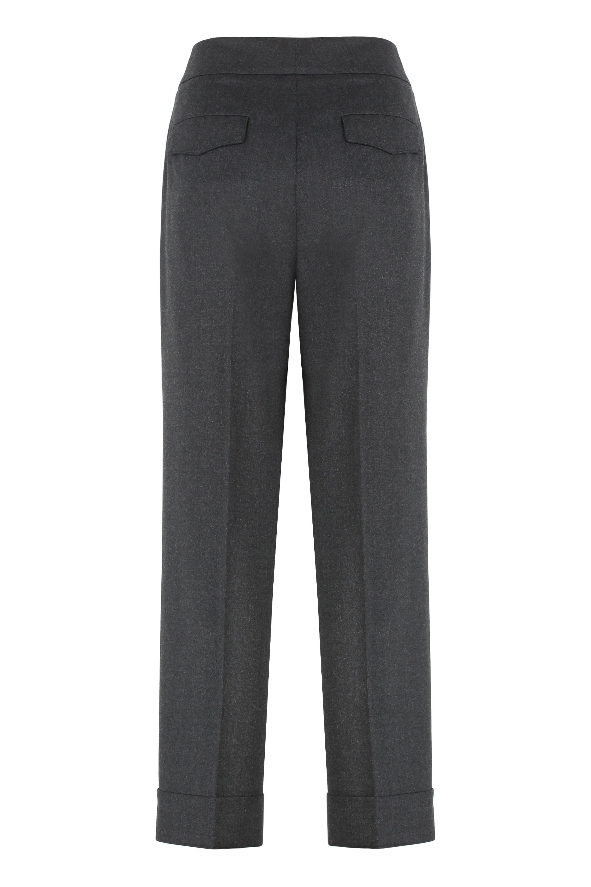 PESERICO Cropped Wool Blend Trousers for Women