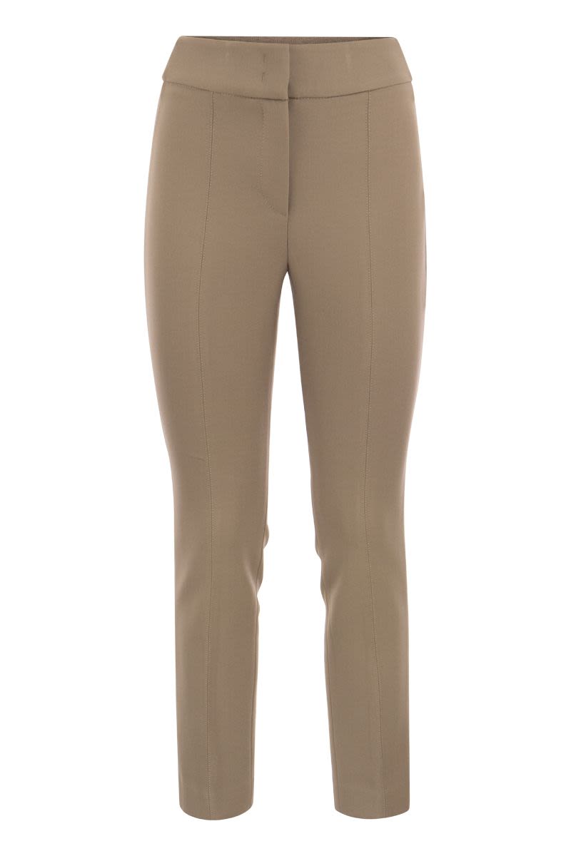 PESERICO Women's Stretch Gabardine Cigarette Trousers - Size S