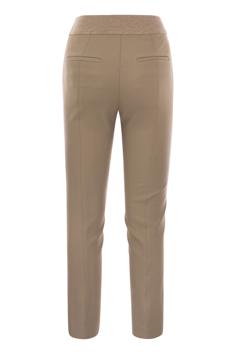 PESERICO Women's Stretch Gabardine Cigarette Trousers - Size S