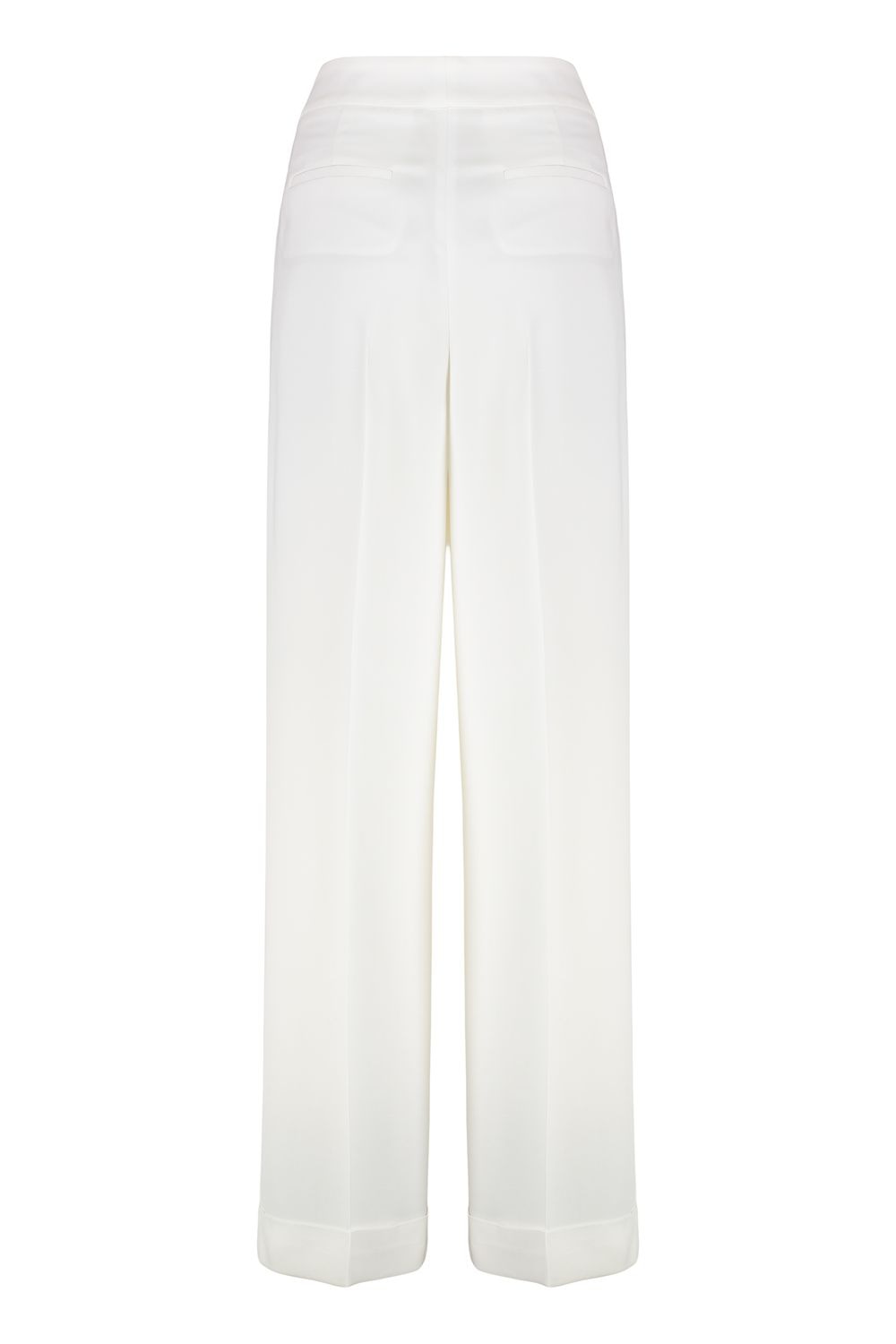 PESERICO Chic Rayon Trousers with Roll-Up Cuffs for Women