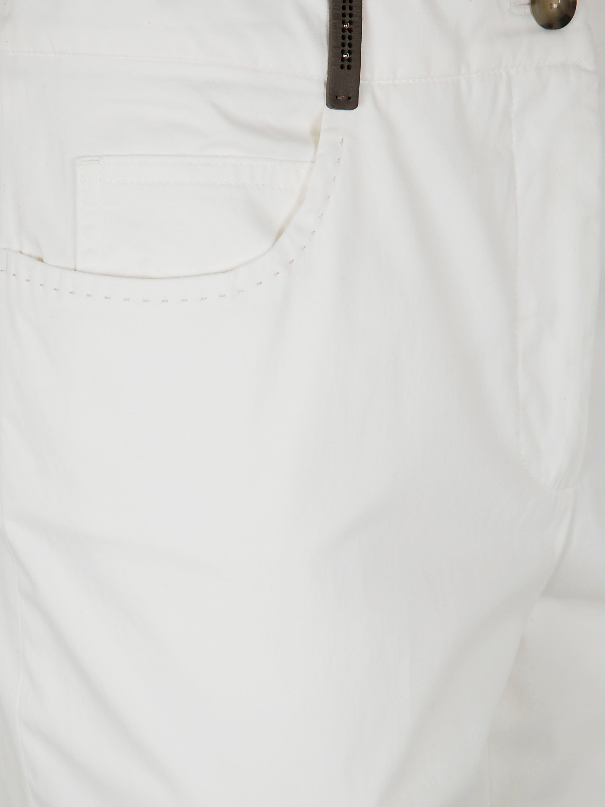 PESERICO Light Cotton Satin Stretch Trousers for Women