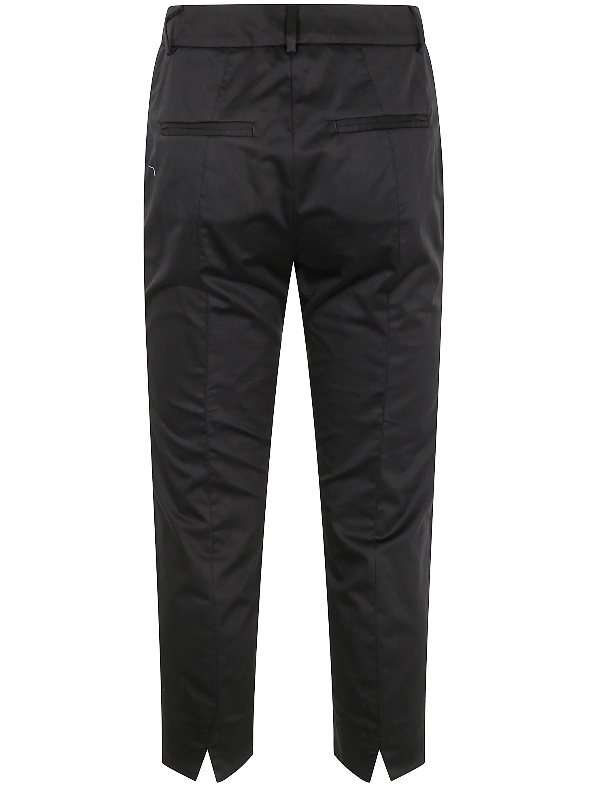 PESERICO Light Cotton Satin Stretch Trousers for Women