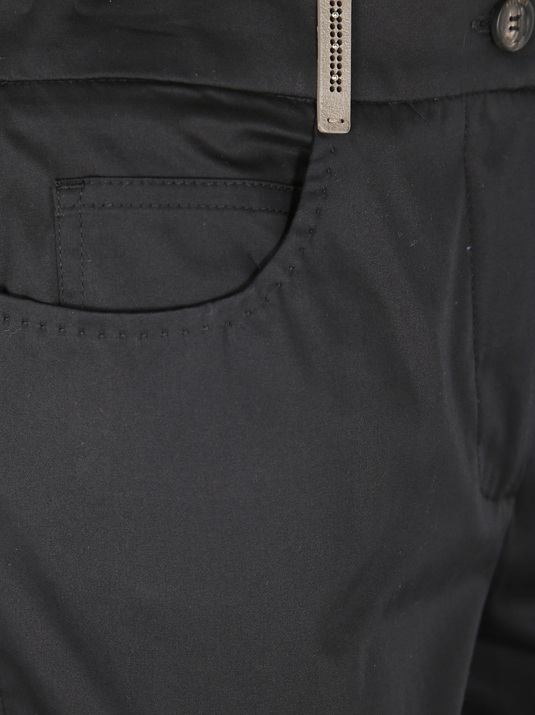 PESERICO Light Cotton Satin Stretch Trousers for Women