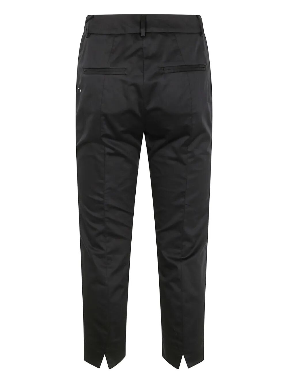 PESERICO Light Cotton Satin Stretch Trousers for Women