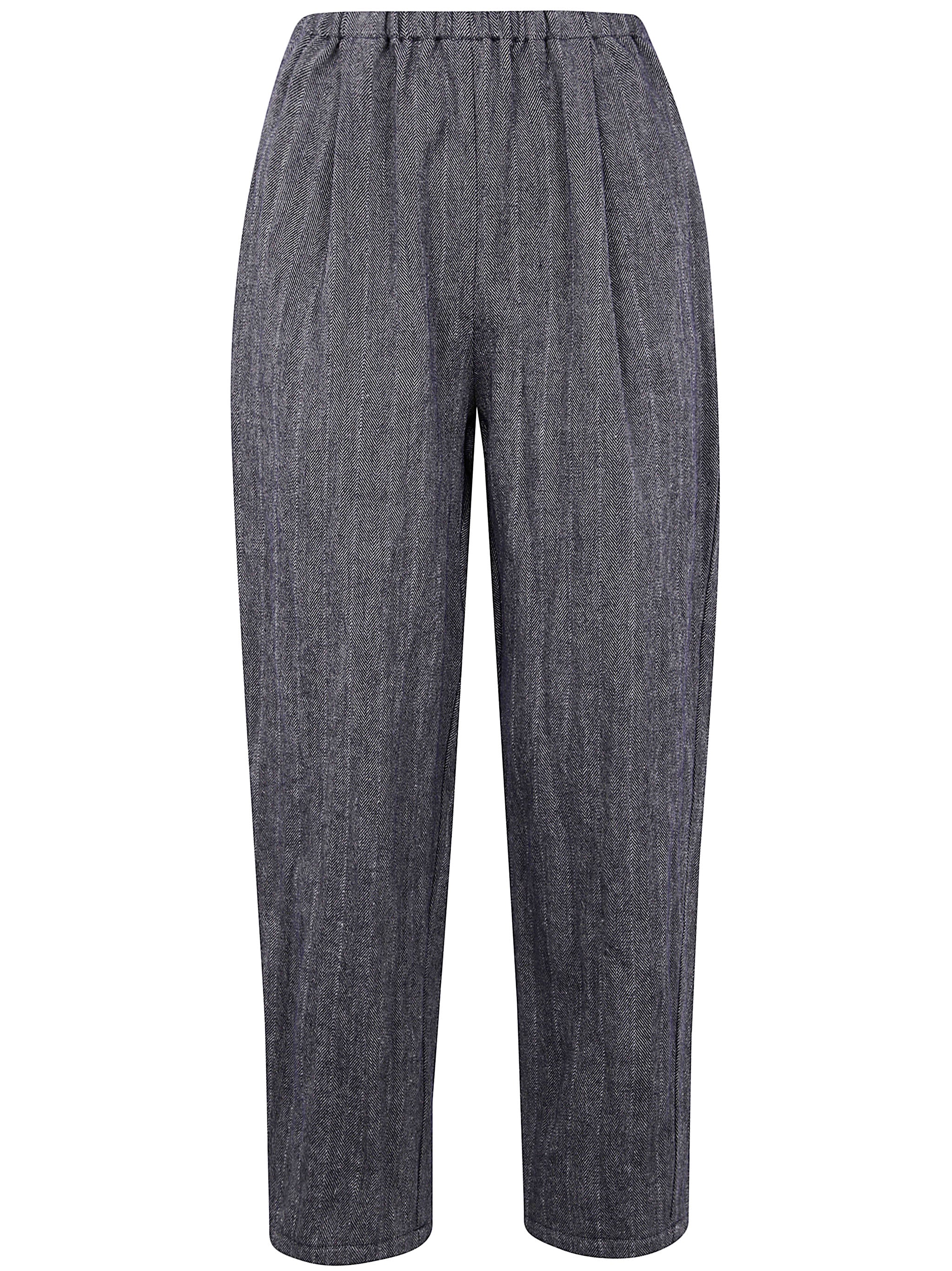 APUNTOB Regular Fit Elastic Waist Trousers with Pockets for Women