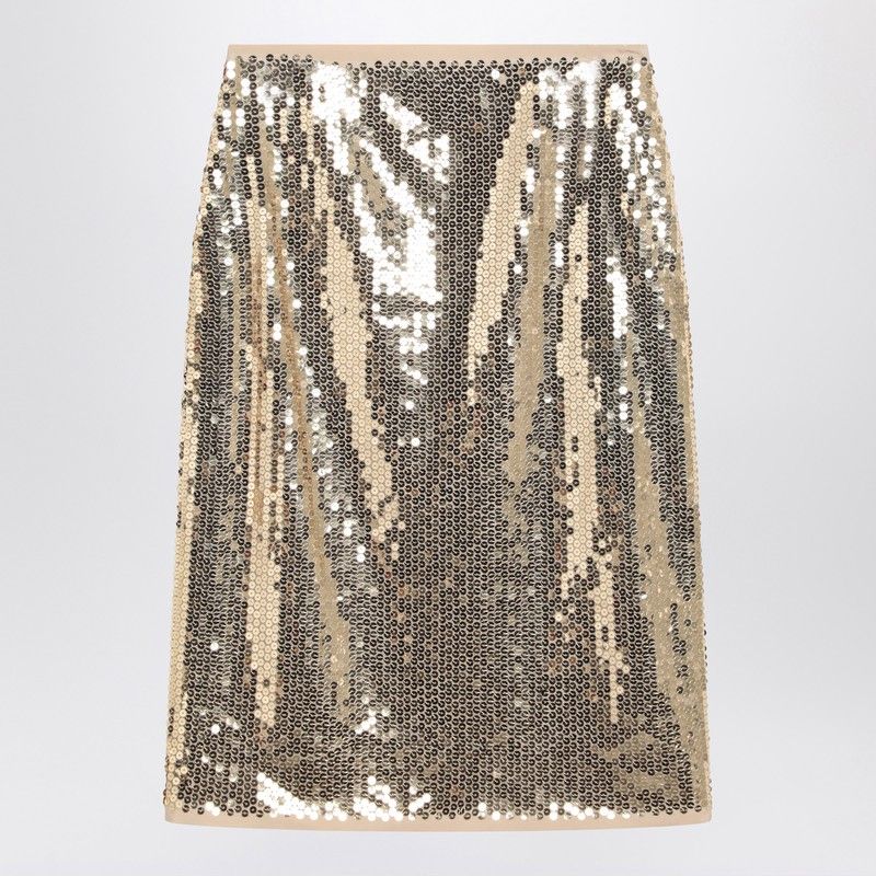 PRADA High Waist Sequin Midi Skirt for Women