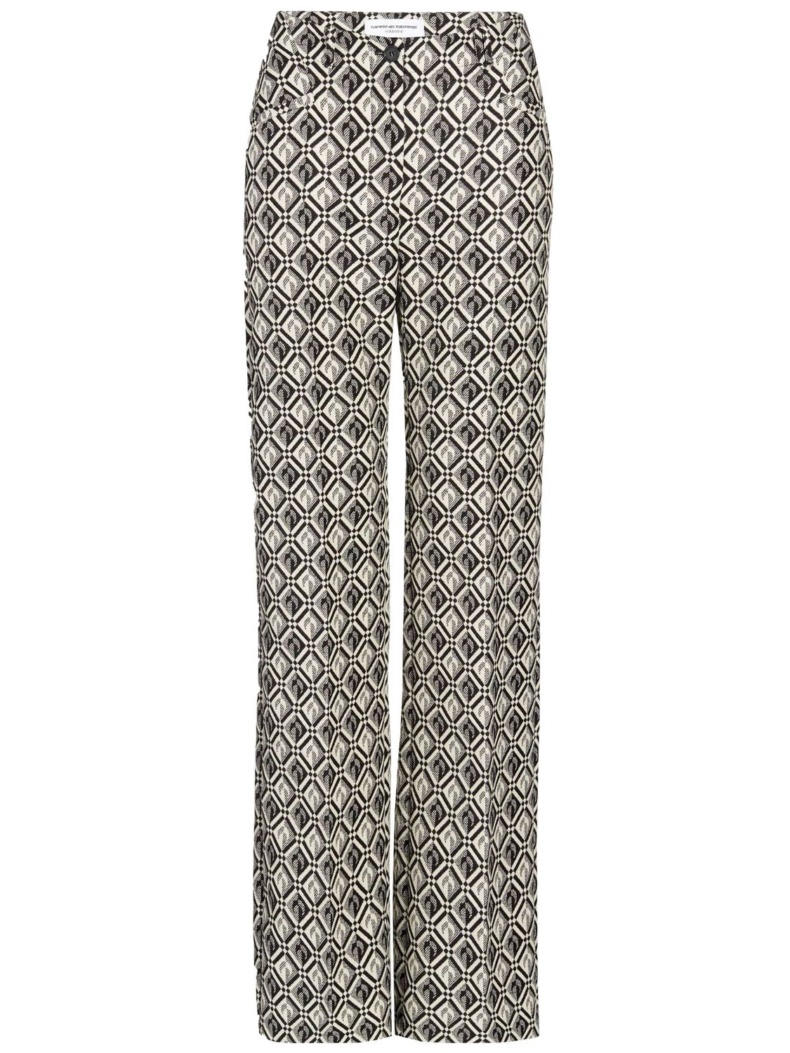 MARINE SERRE High-Waisted Moon Diamant Trousers - Size 36