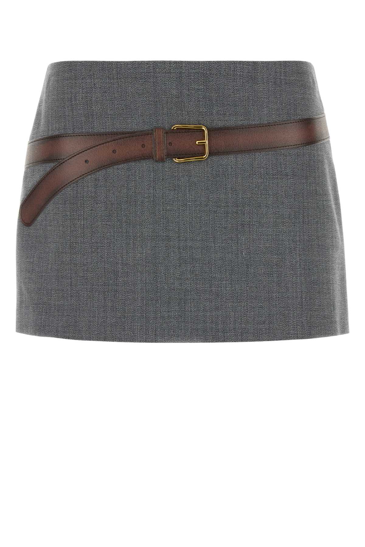 PRADA Recycled Polyester Blend Mini Skirt