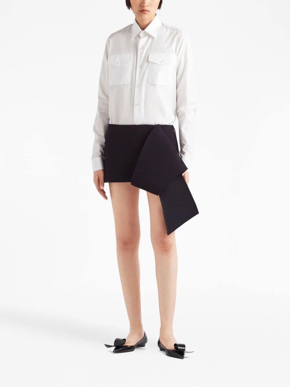 PRADA Asymmetric-Hem Mini Skirt
