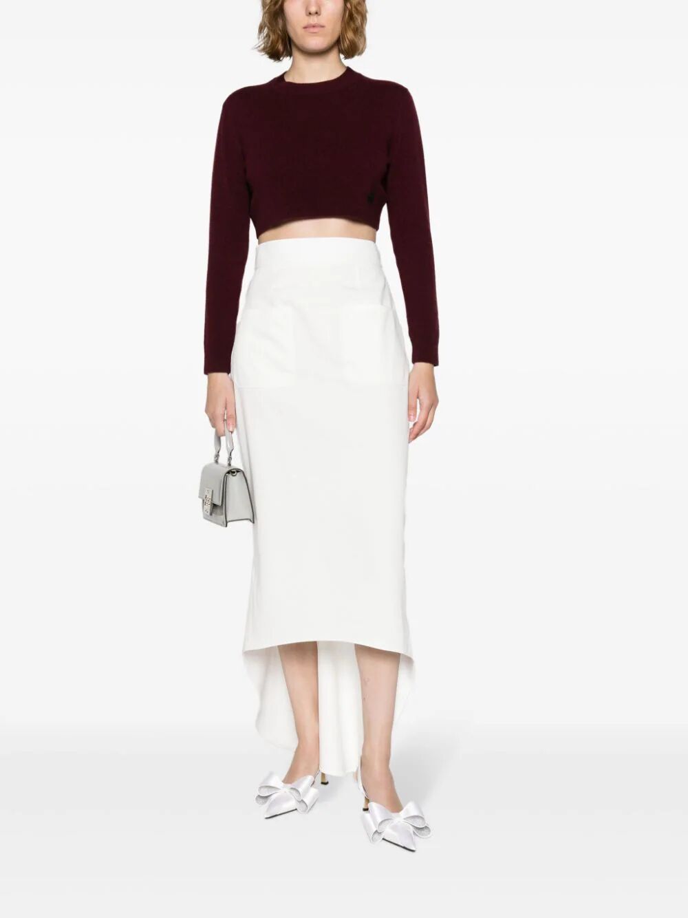 PRADA Fluted Midi Skirt with High Waist for Women