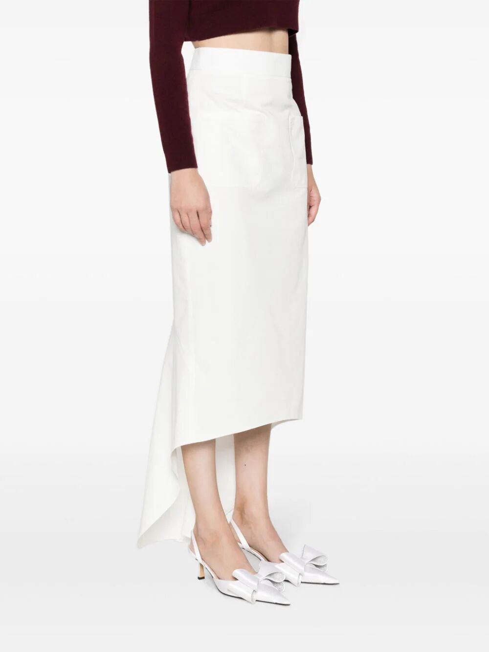 PRADA Fluted Midi Skirt with High Waist for Women