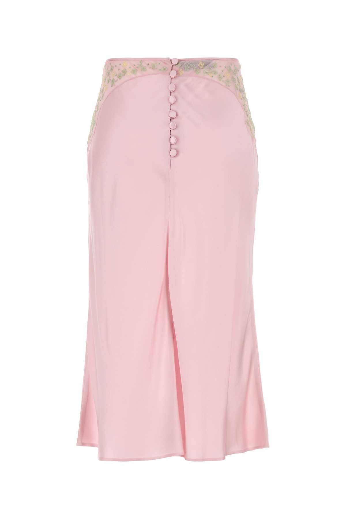 PRADA Silk Satin Mini Skirt for Women