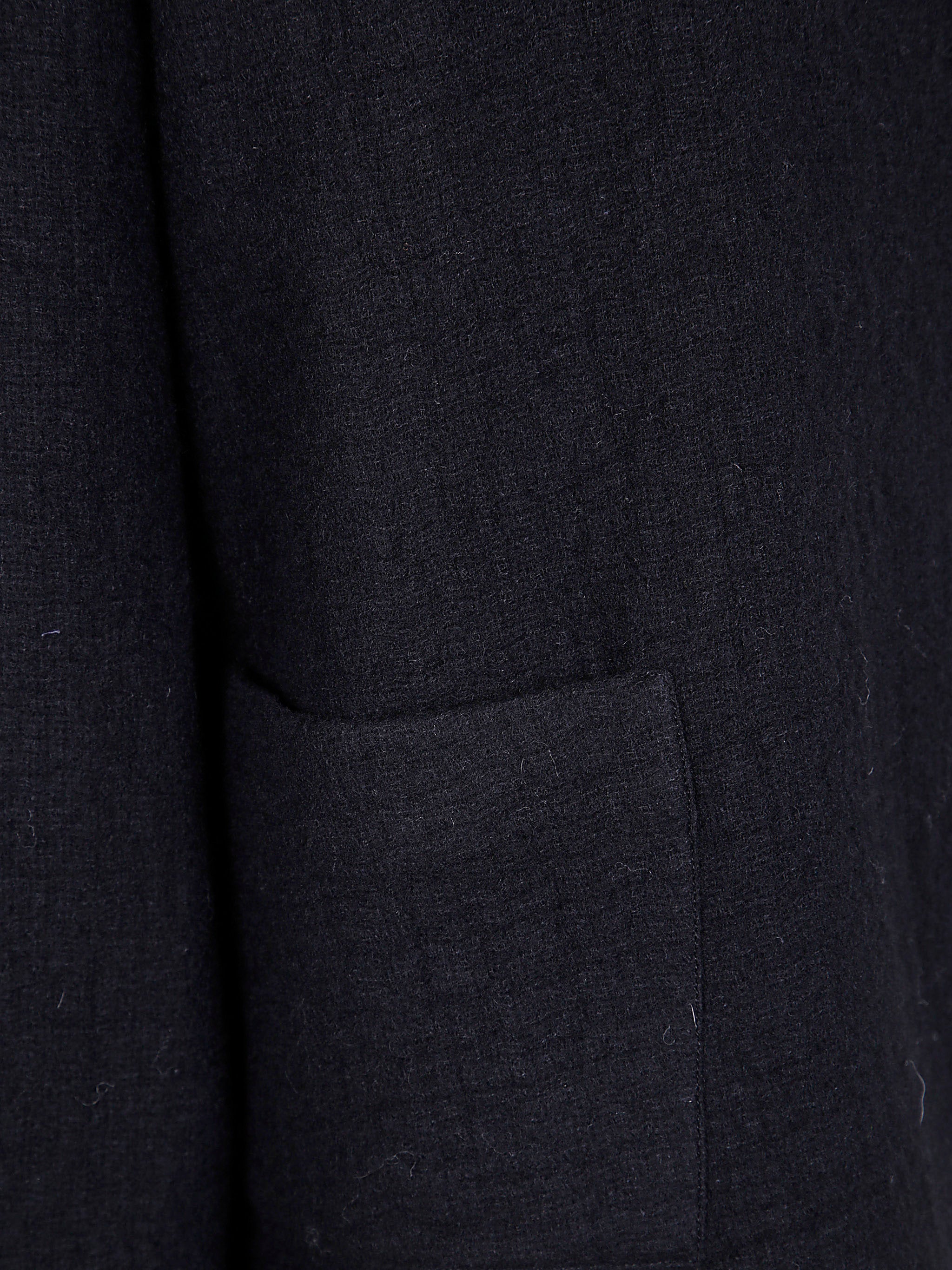 APUNTOB Round Collar Buttoned Dropped Shoulder Loose Fit Jacket