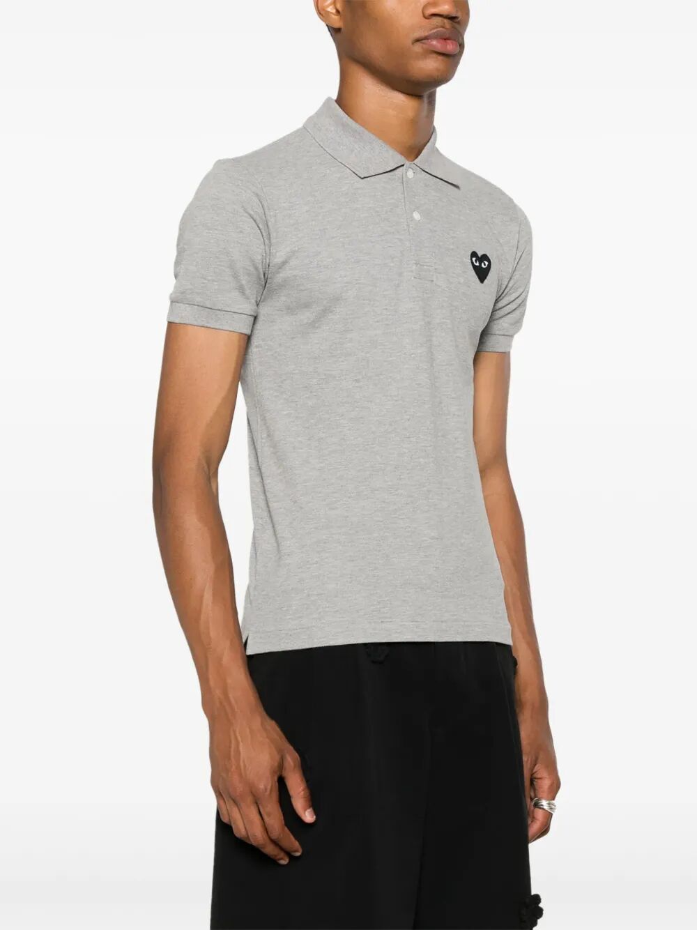 COMME DES GARÇONS PLAY Heart Detail Cotton Polo Shirt