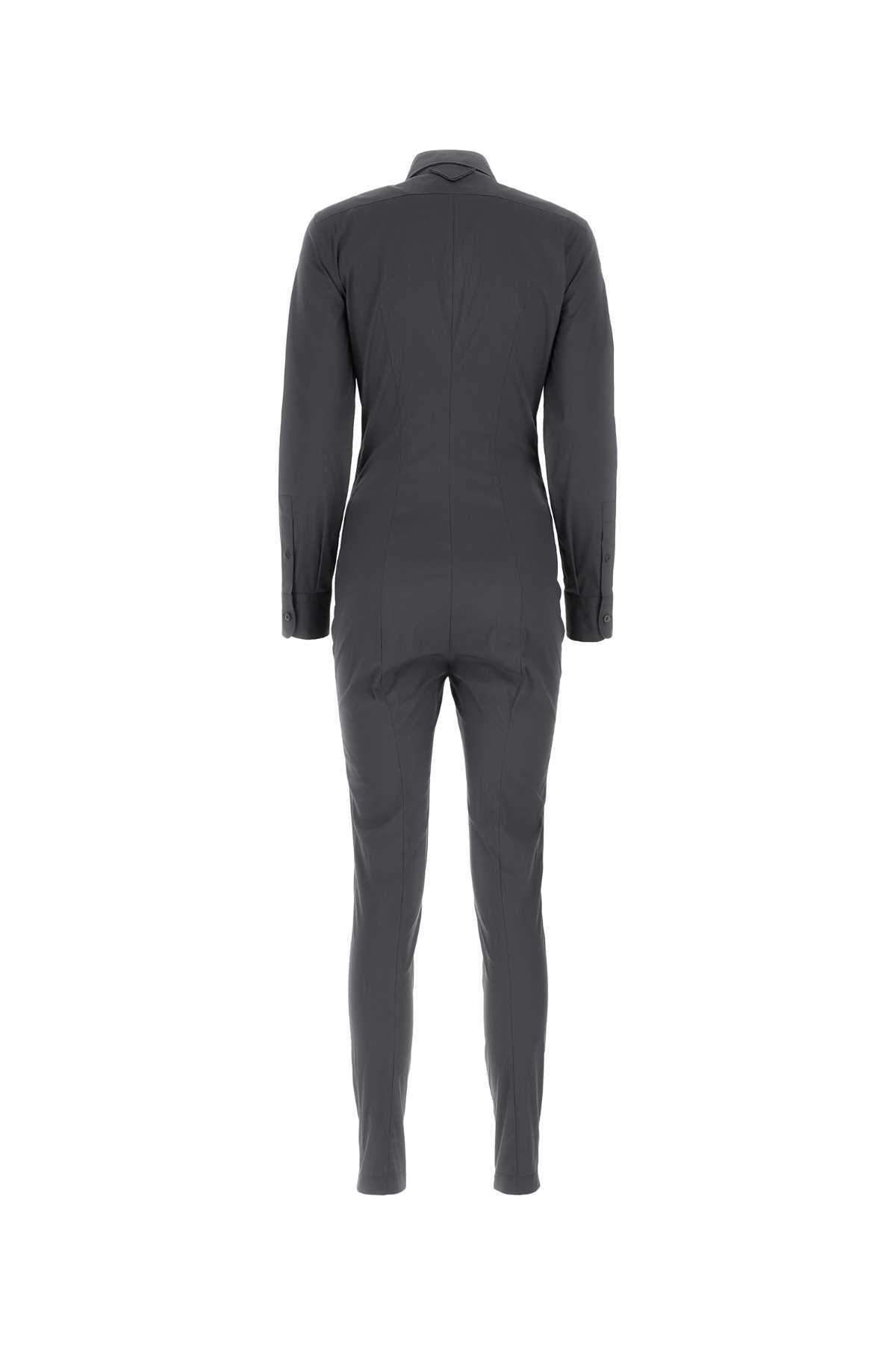 PRADA Graphite Stretch Poplin Jumpsuit - Women's