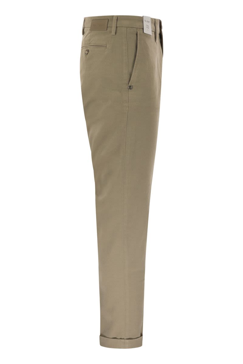 REHASH Stretch Cotton and Lyocell Chino Trousers - Slim Fit Medium-High Waist