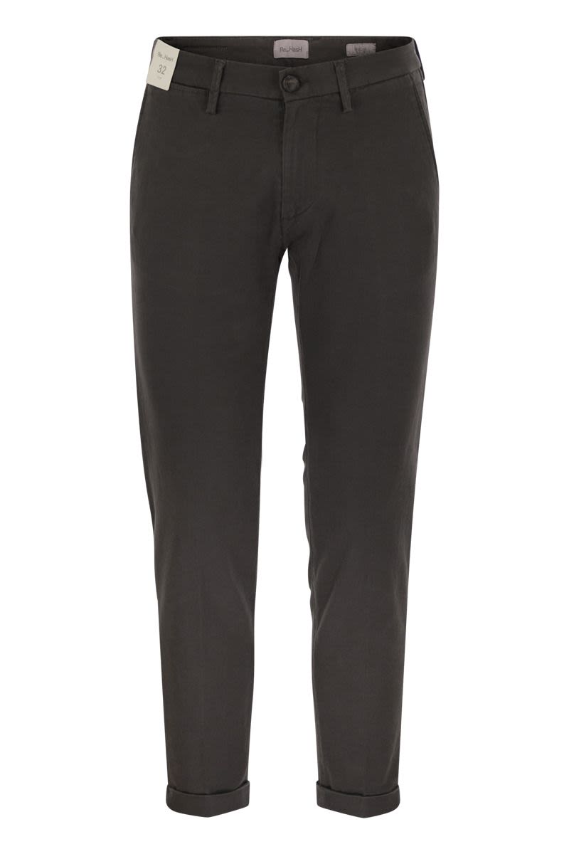 REHASH Effortless Elegance - Stretch Cotton and Lyocell Chino Trousers