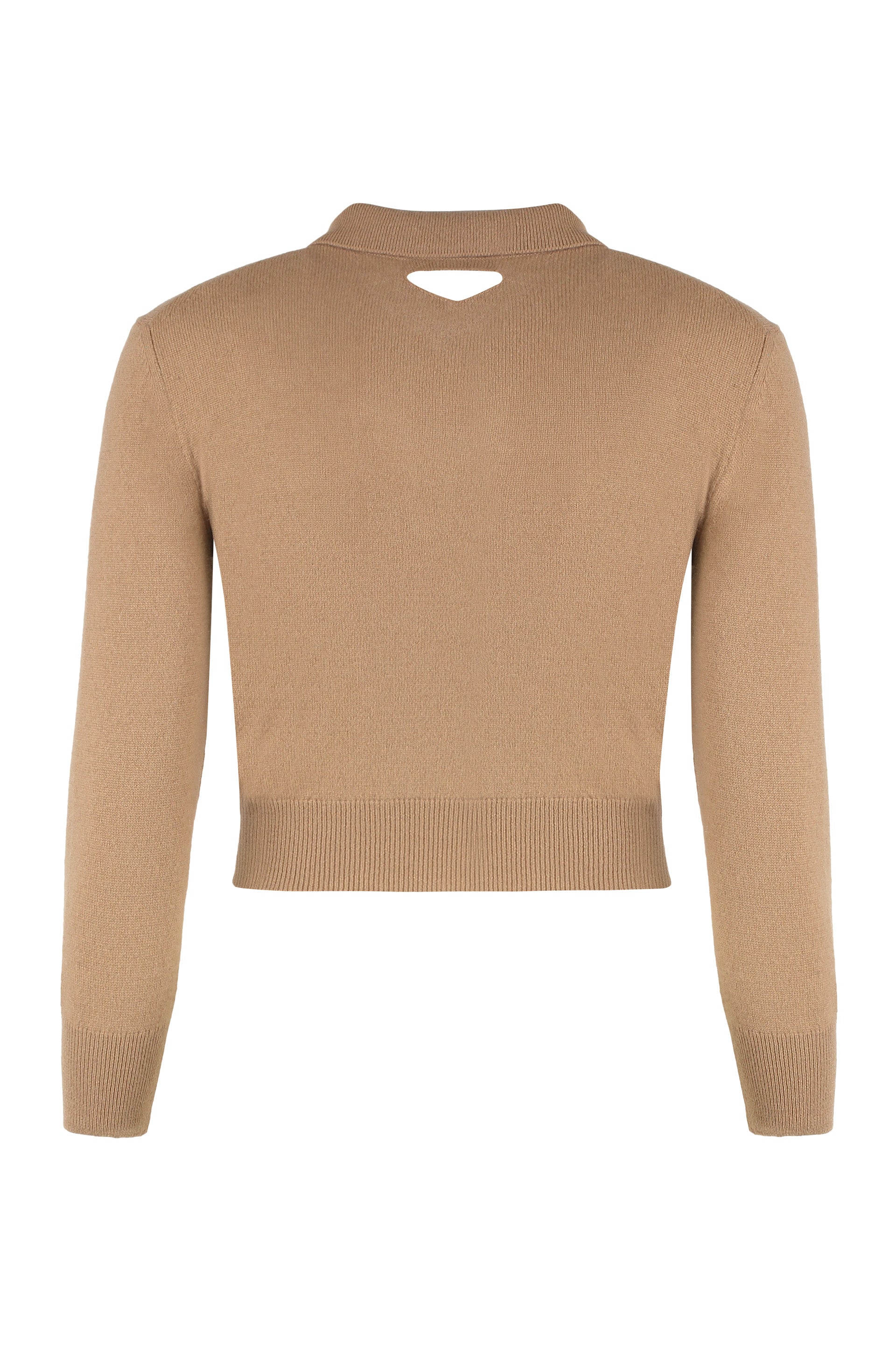 PRADA Cashmere Sweater with Ribbed Knit Edges