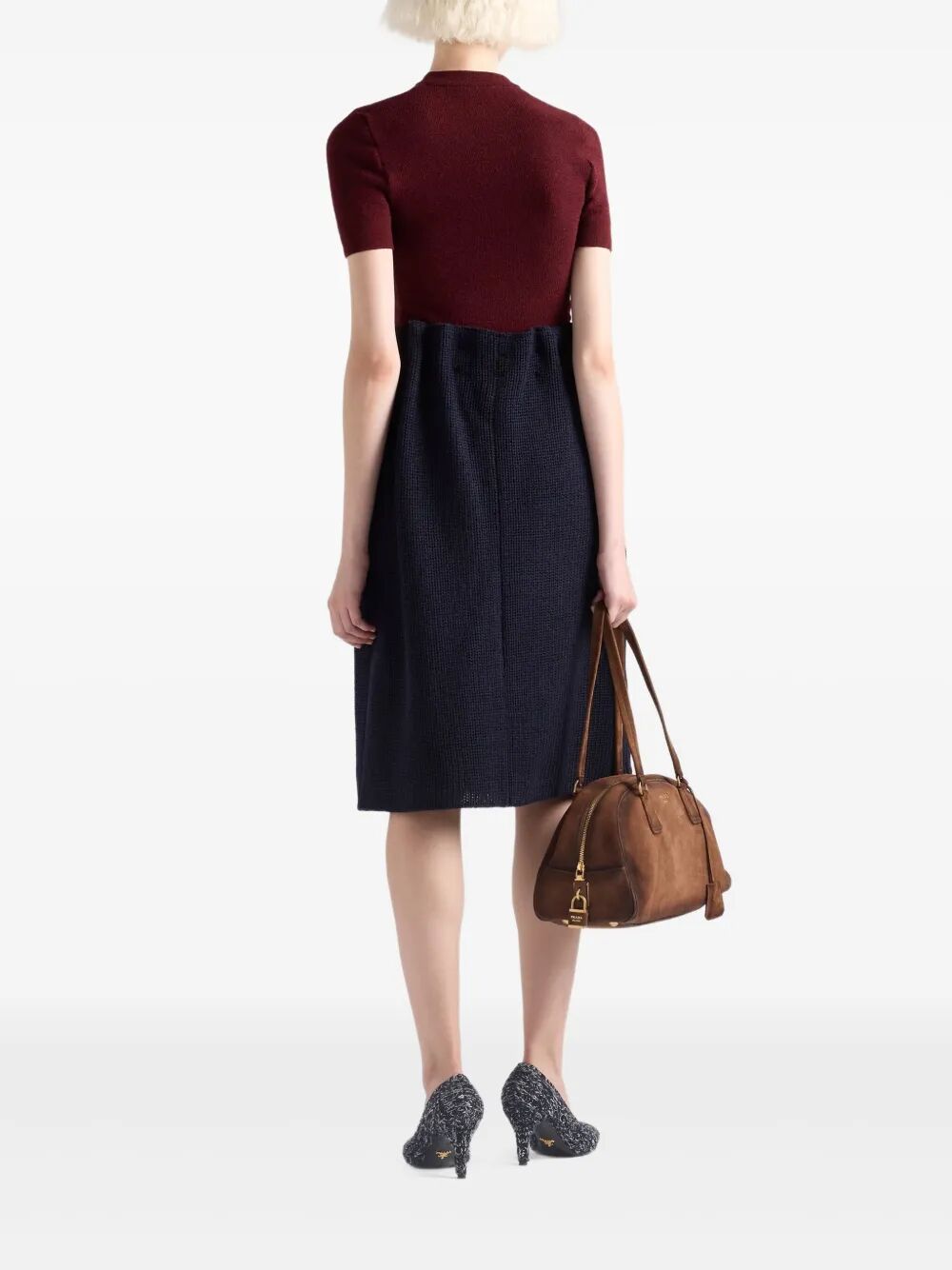 PRADA Openwork Motif Wool Sweater with Pendants - Slim Fit