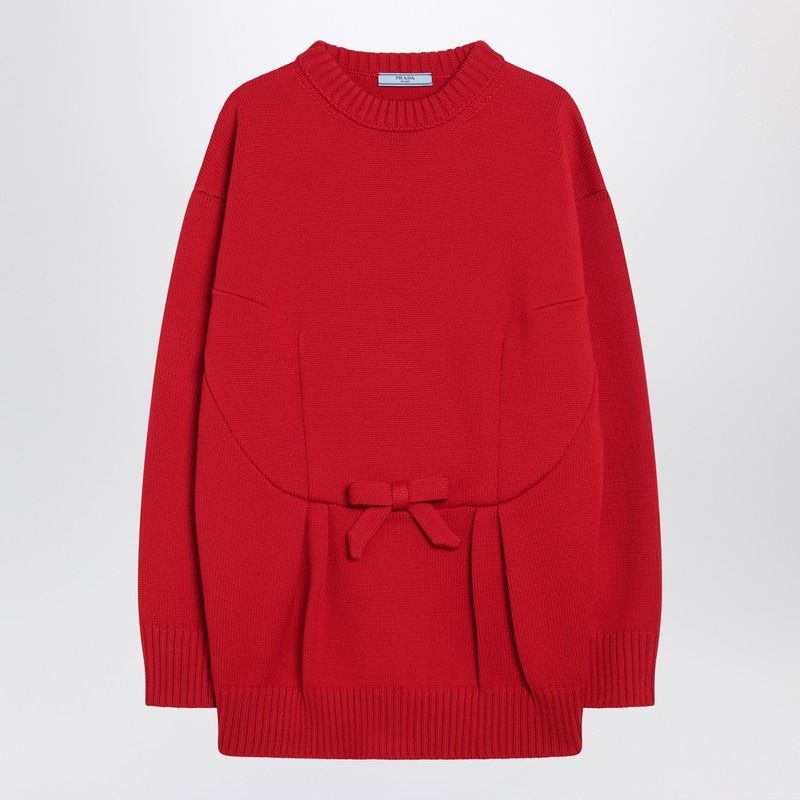 PRADA Wool Sweater with Bow - Women's