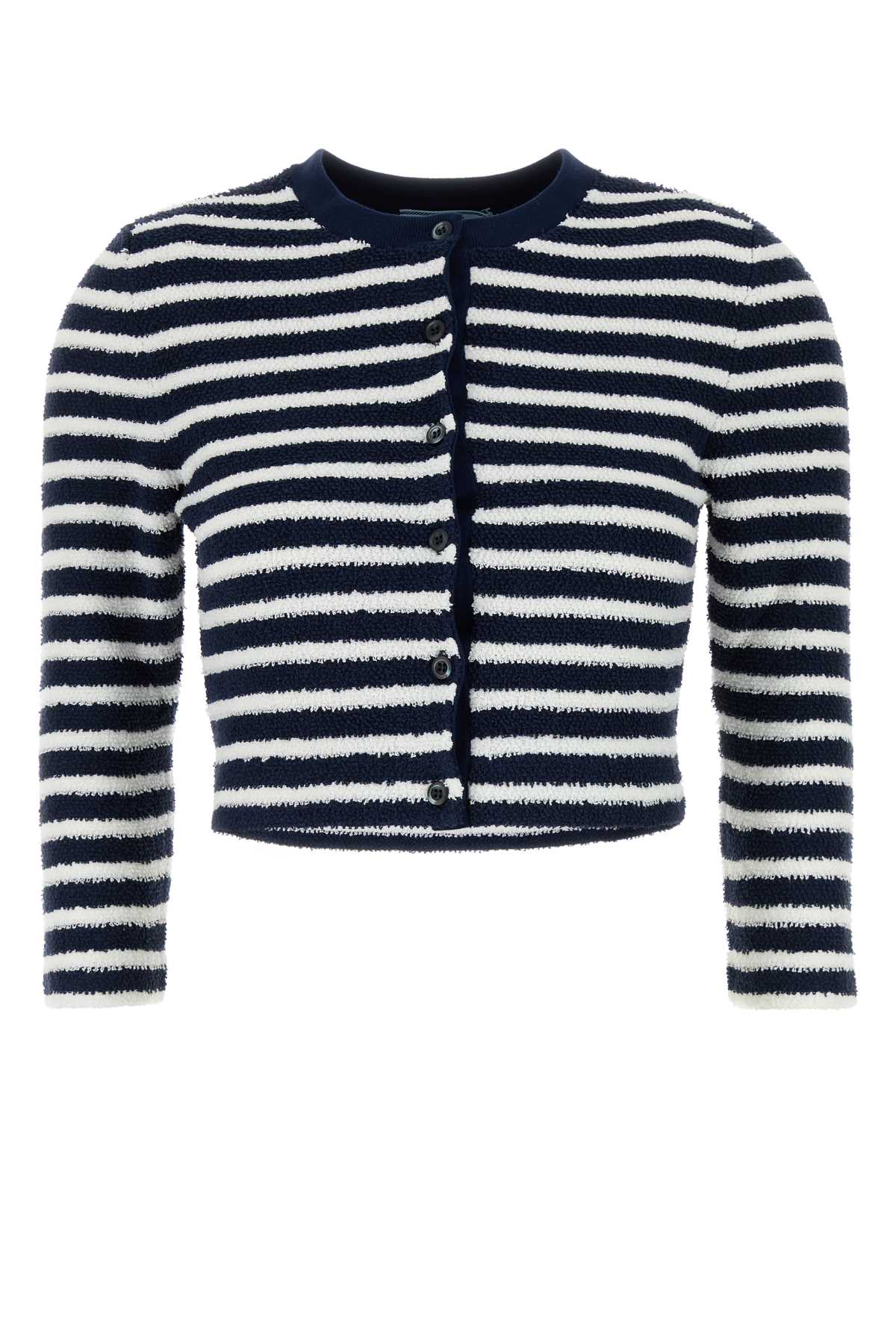 PRADA Embroidered Boucle Loop Cardigan